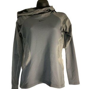Nike Pro Hyperwarm Gray Long Sleeve Pullover Sweat